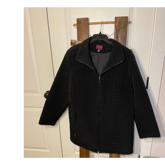 Gallery Woman Plus Size 14/16 Black Quilted Jacket - Picture 1 of 5